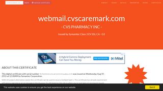 webmail.cvscaremark.com by CVS Pharmacy Inc with 20 alternative ...