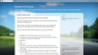 Daniel O'Connor: How to use CVS from the Command Line in Windows