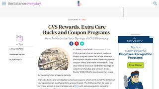 CVS Rewards, Extra Care Bucks and Coupon Programs