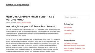 myhr CVS Caremark Future Fund – CVS FUTURE FUND