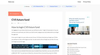 CVS future fund - Myhr CVS