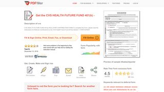 Fillable Online CVS HEALTH FUTURE FUND 401(k) Fax Email Print ...