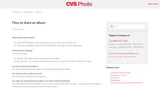 How to share an album – CVSPhoto Help