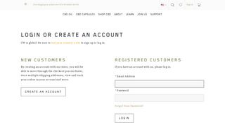 Login or Create an Account - CW™ Hemp