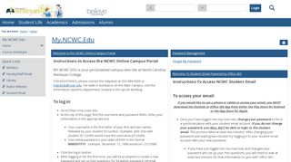 the NCWC Online Campus Portal - North Carolina Wesleyan College