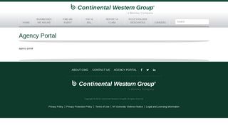 Agency Portal - Continental Western Group Insurance