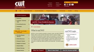 myCWI - Your eToolkit for Success | CWI