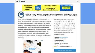 CWLP (City Water, Light & Power) Online Bill Pay Login - CC Bank