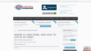 Where is User Panel and How to Log in as user? | Control Web Panel