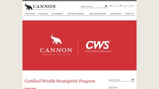 Certified Wealth Strategist® Program | Cannon Financial Institute