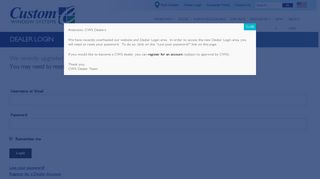Dealer Login – Custom Window Systems