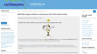 UPDATED: Steps to follow to access your CXC CSEC results online ...