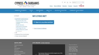 Cypress-Fairbanks Independent School District :: my.cfisd.net