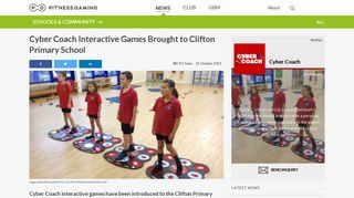 Cyber Coach Interactive Games Brought to Clifton Primary School ...