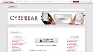 Cyberbear - CyberBear - University Of Montana