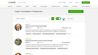 Top Cyber Investigator Freelancers for Hire In January 2019 - Upwork