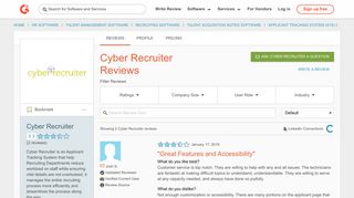 Cyber Recruiter Reviews 2019 | G2 Crowd