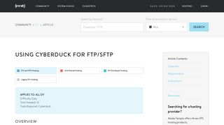 Using Cyberduck for FTP/SFTP - Media Temple