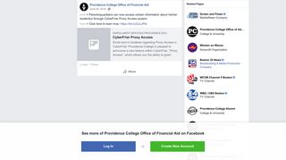 Providence College Office of Financial Aid - Facebook