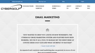 Golf Course Email Marketing - Cybergolf