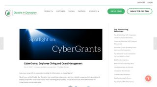 CyberGrants: Employee Giving and Grant Management