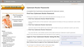 Cyberoam Router Passwords - Port Forward