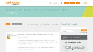 Solved: Captive Portal Login Page Redirection Not Working - Airheads ...