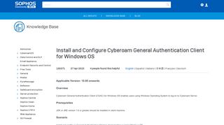 Install and Configure Cyberoam General Authentication Client for ...