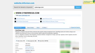 cyberregs.com at WI. CyberRegs Login - Website Informer