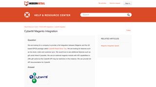 Cybertill Magento Integration – Help & Resource Center