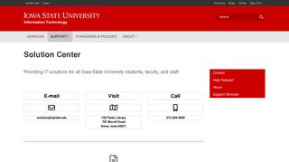 Solution Center | Information Technology | Iowa State University