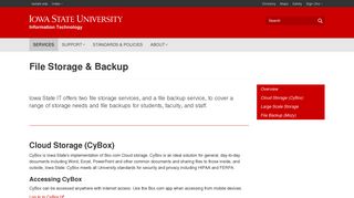File Storage & Backup | Information Technology | Iowa State University