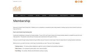 Membership - Central Coast Cycling Club