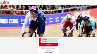 British Cycling Learning: Log in to the site