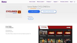 Iowa State CYCLONES.tv | Roku Channel Store | Roku