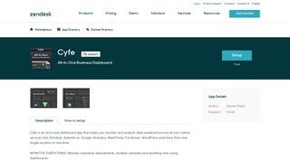 Cyfe App Integration with Zendesk Support