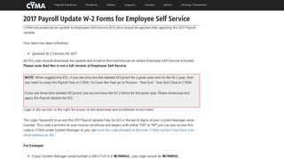 Login | 2017 Employee Self-Service Update - CYMA