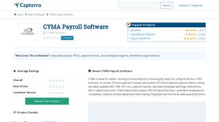 CYMA Payroll Software Reviews and Pricing - 2019 - Capterra