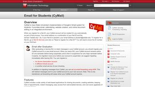 Email for Students (CyMail) | Overview | IT Services