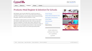 Products: Meal Register & Selection for Schools - Cypad