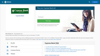 Cypress Bank: Login, Bill Pay, Customer Service and Care Sign-In