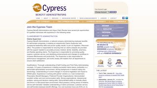 Claims/Benefits Administration - Cypress Benefit Administrators