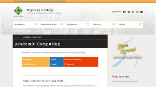 Academic Computing – Cypress College