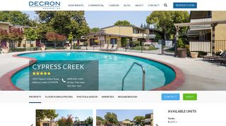 Walnut Creek Apartments for Rent - Cypress Creek | Decron