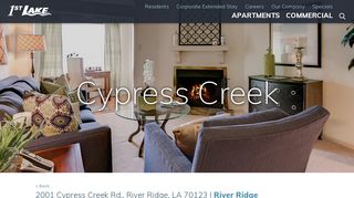 Cypress Creek Apartments in River Ridge, LA - 1 & 2 Bedroom ...