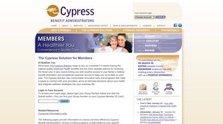 Cypress Benefit Administrators | Member/Family Login
