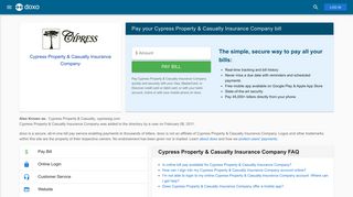 Cypress Property & Casualty Insurance Company: Login, Bill Pay ...