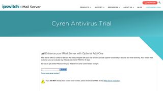Cyren Antivirus Trial - Ipswitch IMail Server
