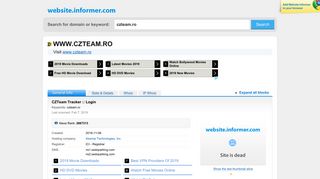 czteam.ro at WI. CZTeam Tracker :: Login - Website Informer
