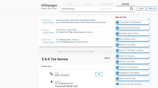 D & K Tire Service in Truman, MN | Whitepages